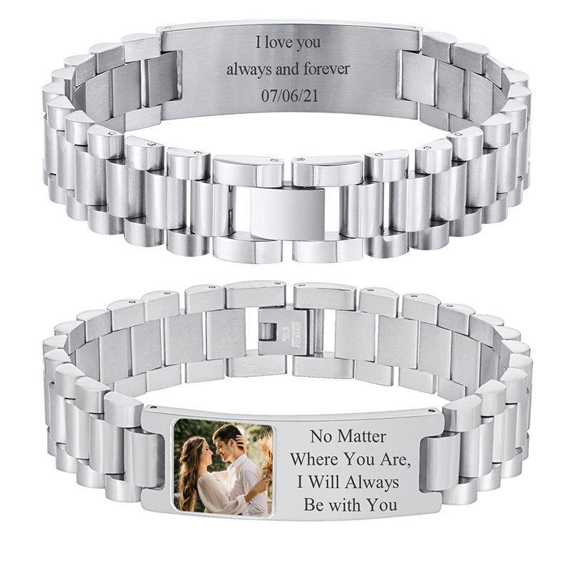 Jewelry Clasp Watches - Bracelet de montre avec texte d'image