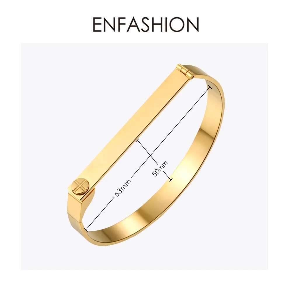 Cuff Bangle Bracelet - Enfashion-Bracelet Personnalisé avec Nom Gravé en
