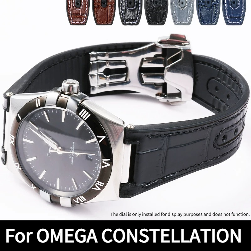 Omega Watch Constellation - Bracelet de montre en cuir véritable