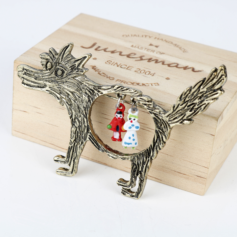 Wolf Jewelry & Watches Tampa - Broche Vintage Loup et Bébés pour