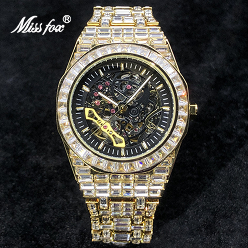 Jewelry Watches Brands - MISSFOX-Montre mécanique en acier inoxydable pour