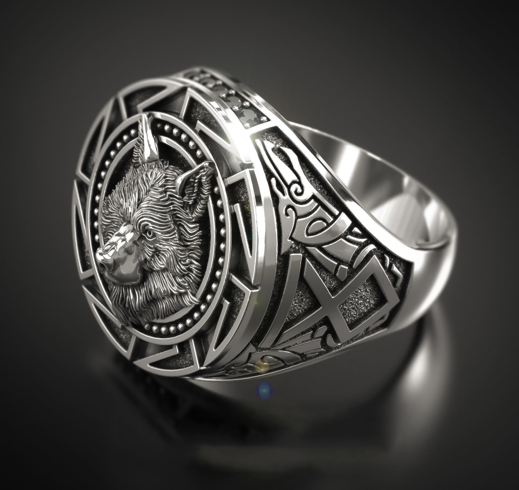 Wolf Jewelry & Watches Tampa - Bague en argent sterling 925 vintage,