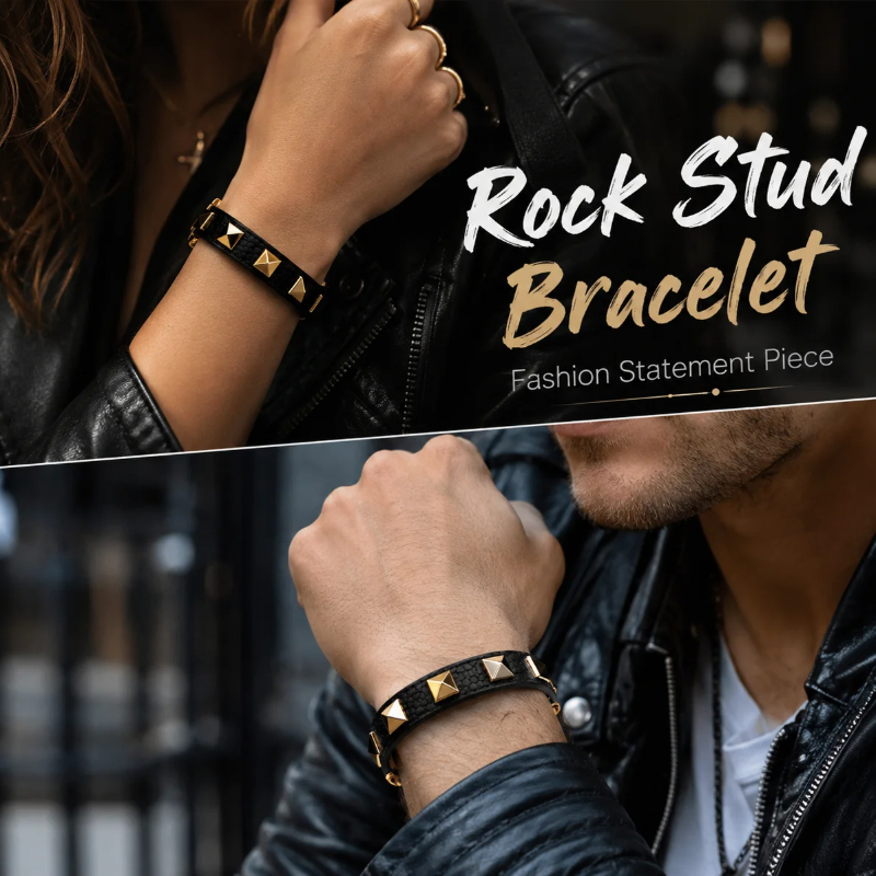 Bracelet en cuir punk 10 coule - Cuff Bangle Bracelet avis et prix
