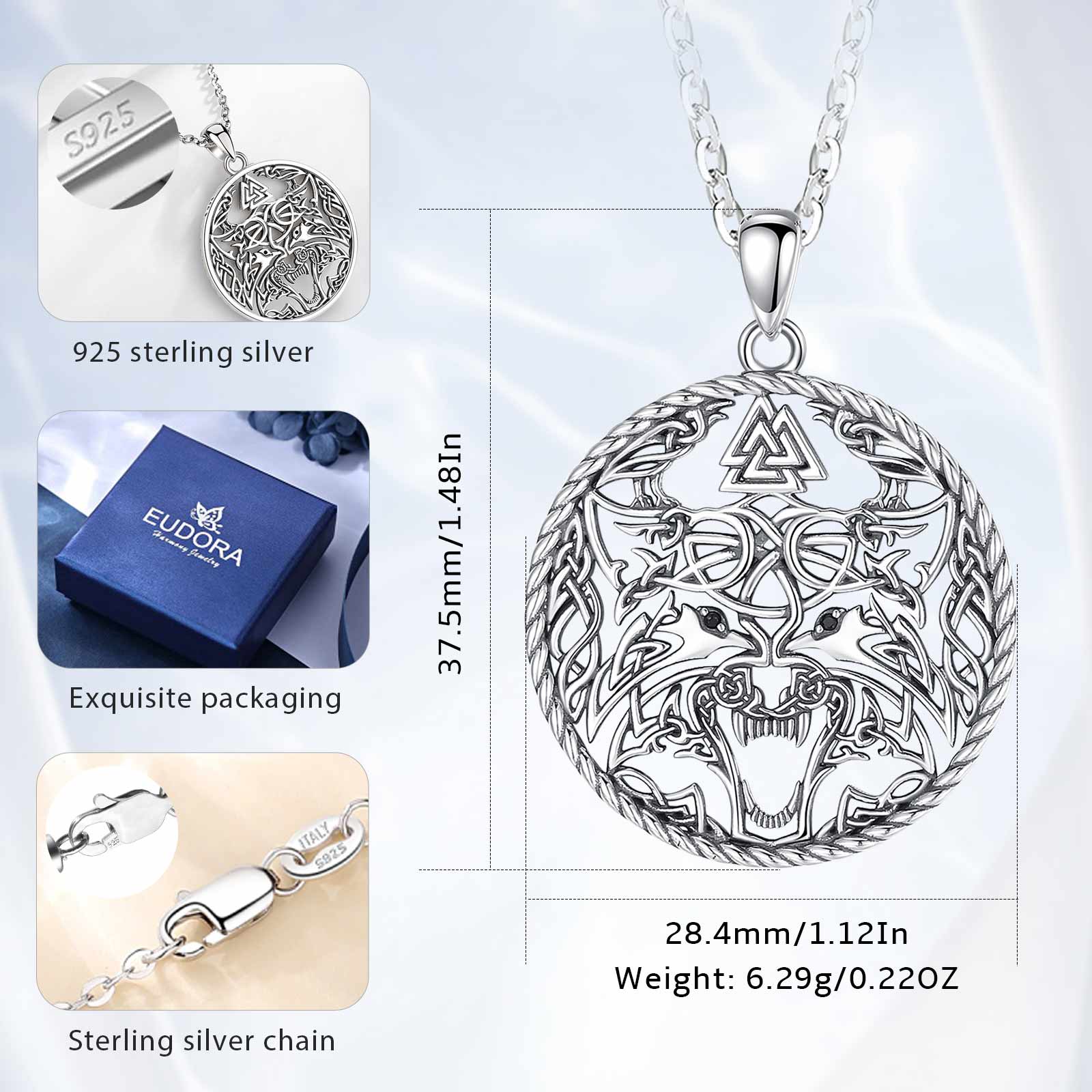 Eudora – collier loup Viking e - Wolf Jewelry & Watches Tampa avis et prix