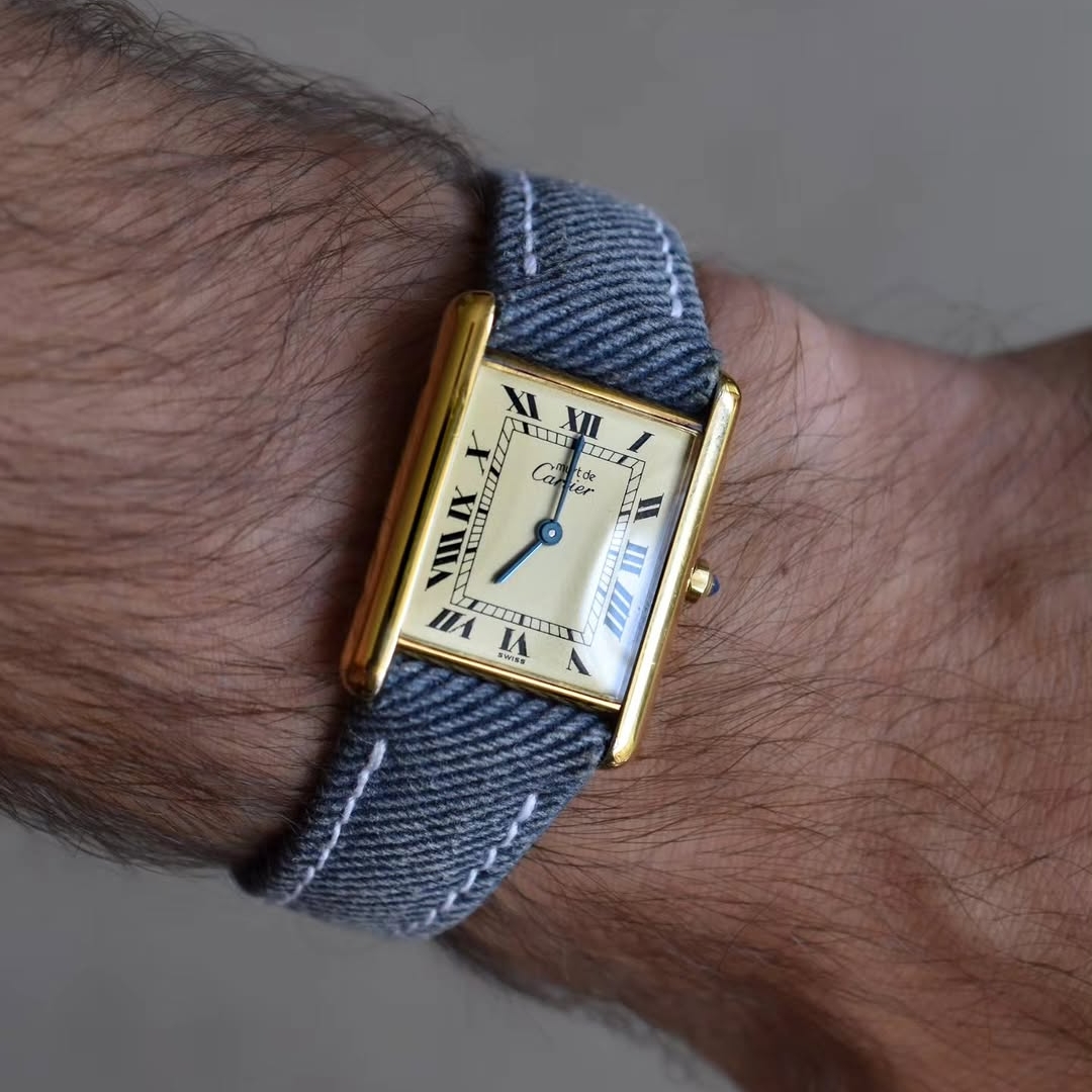Bracelet de montre en Denim im - Patek Philippe Watch Calatrava avis et prix