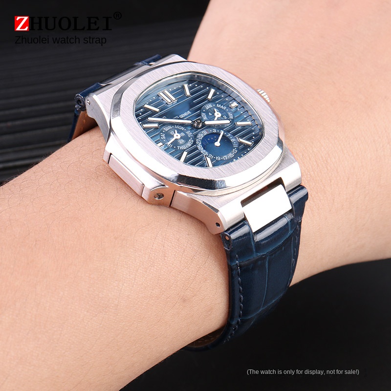 Bracelet de montre en cuir vér - Patek Philippe Watch Nautilus avis et prix