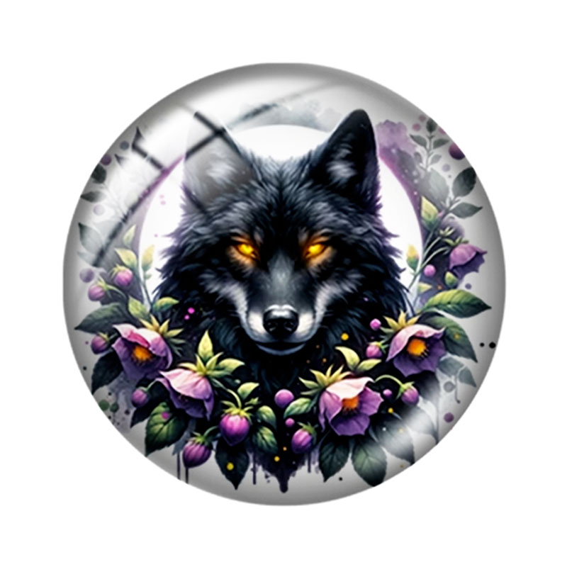 Cabochons en verre motif loup  - Wolf Jewelry & Watches Tampa avis et prix