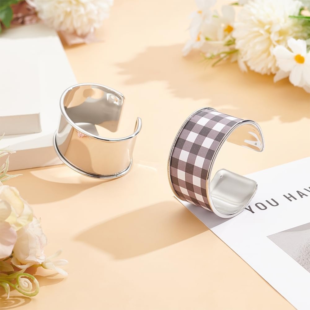Bracelets rainurés en platine, - Cuff Bangle Bracelet avis et prix