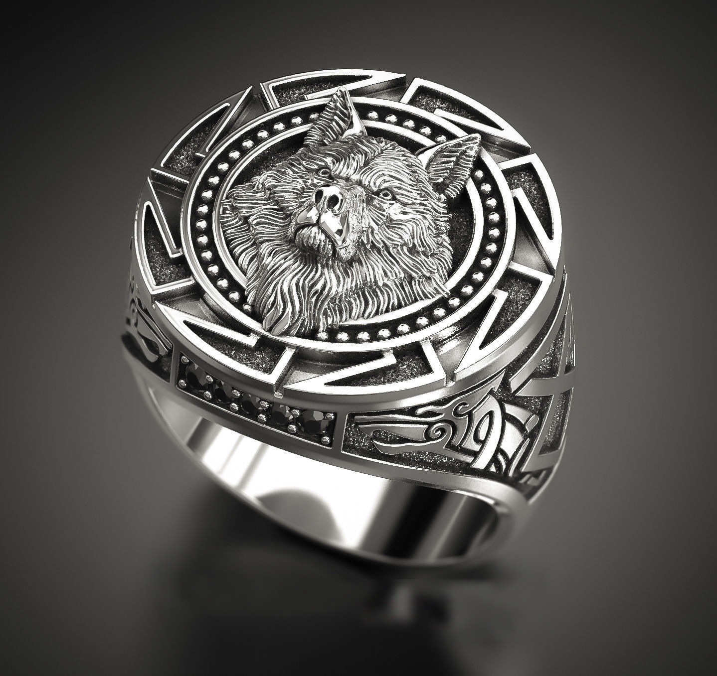 Bague en argent sterling 925 v - Wolf Jewelry & Watches Tampa avis et prix