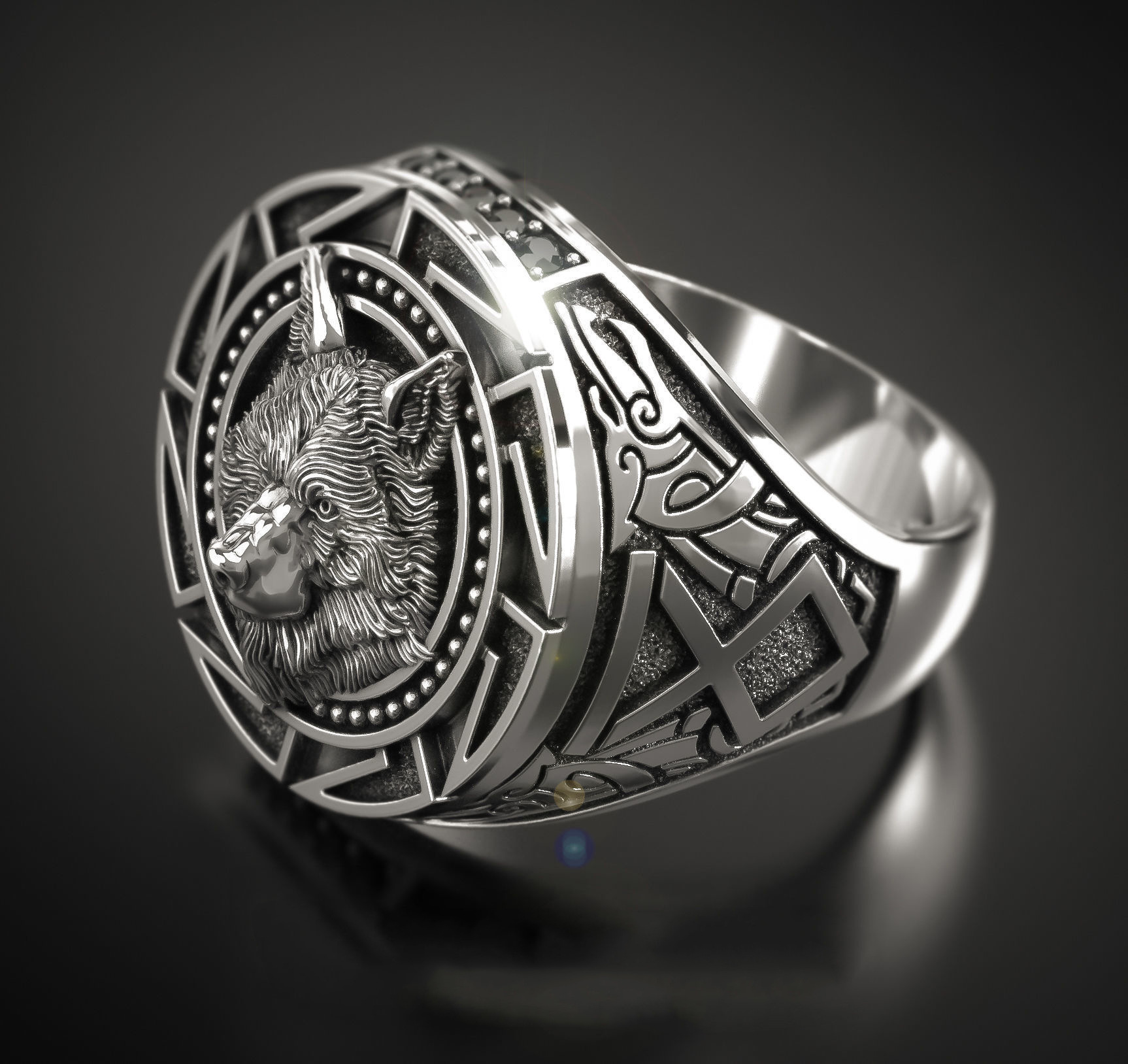 Bague en argent sterling 925 v - Wolf Jewelry & Watches Tampa avis et prix